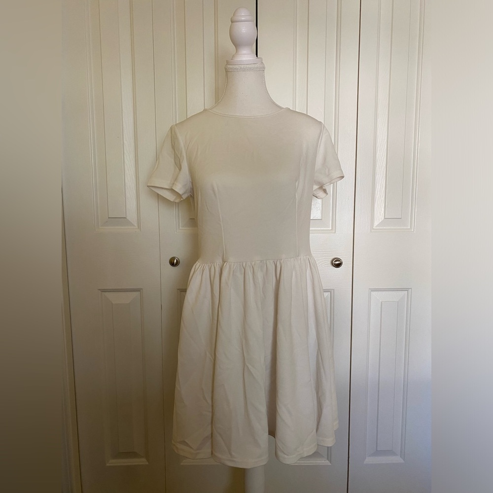 White mini dress